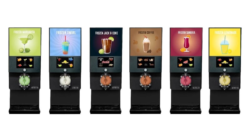 Multi-flavor-Frozen-Beverages-and-Frozen-Cocktails--Slushie-Dispensers