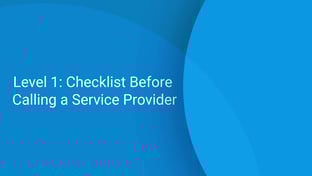 Checklist Before Calling a Service Provider