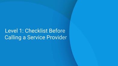 Checklist Before Calling a Service Provider video poster